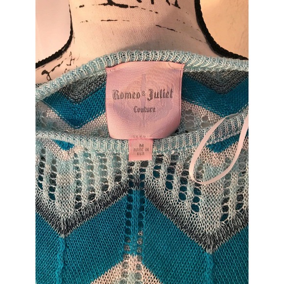 Romeo & Juliet Couture Woman's Crew Neck Cap Sleeve Knitted Shirt Sz M - Picture 8 of 8